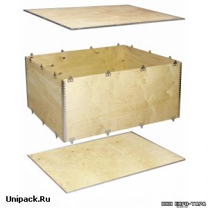 Складной фанерный ящик из 6 мм фанеры (евротара) 580х380х200 мм ExPak