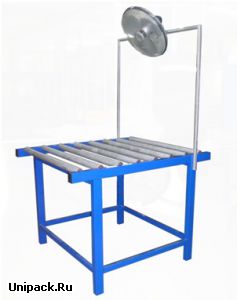 Приемный рольганг 1200х900мм с вентилятором, ролики шаг 80мм, ф30