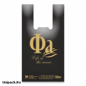 Пакет Майка 30+16х55 25мк ФА Юпласт черн. 1000/100