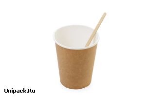 Бумажные стаканы для кофе «Крафт» однослойные