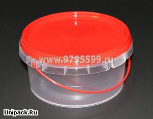 Ведро пластиковое 0,5 л, с контрольным замком