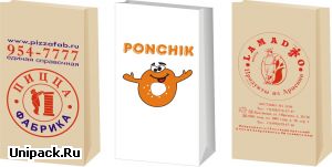 Бумажные сумки и пакеты крафт, упаковка для фаст-фуда