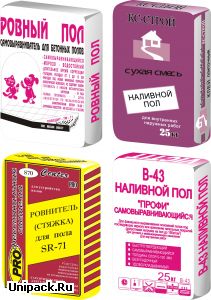 Мешки бумажные закрытые КРАФТ для фасовки сухой смеси «наливной пол»