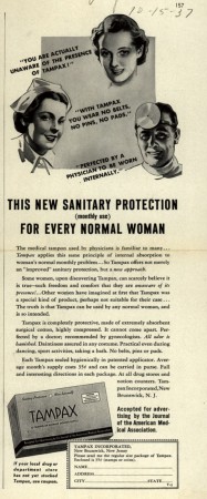 Реклама тампонов Tampax