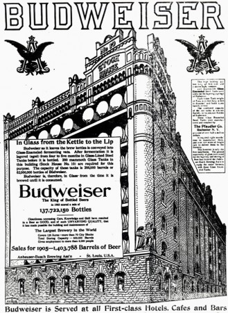 Реклама Budweiser начала 20-го века