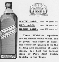  1909 1909        Johnnie Walker  White Label, Red Label  Black Label
